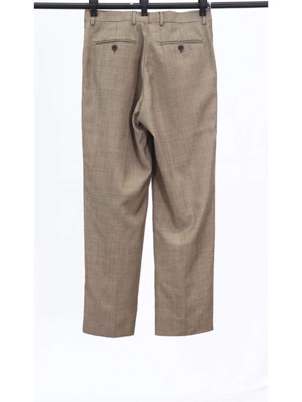 Perry Ellis 36R 32x31 Brown Full Suit 3-Button Solid R968